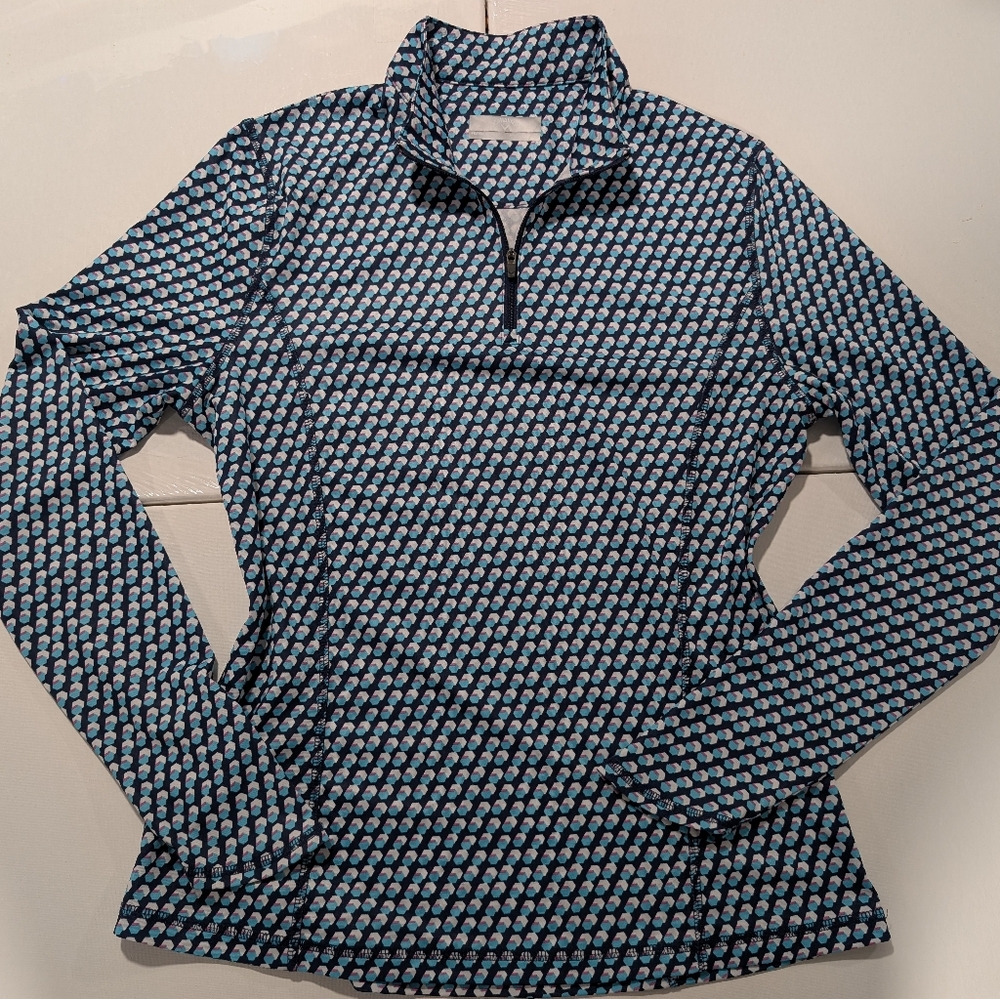 Callaway Womens Geometric Quarter Zip Golf Pullover